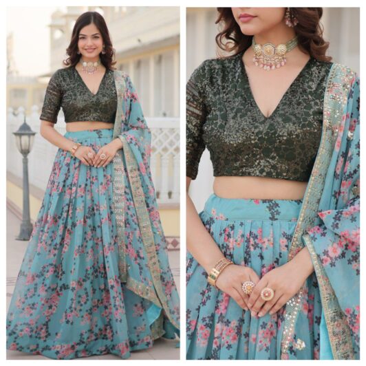FLORAL DIGITAL PRINTED LEHENGA PREORDER SPECIAL LW7098