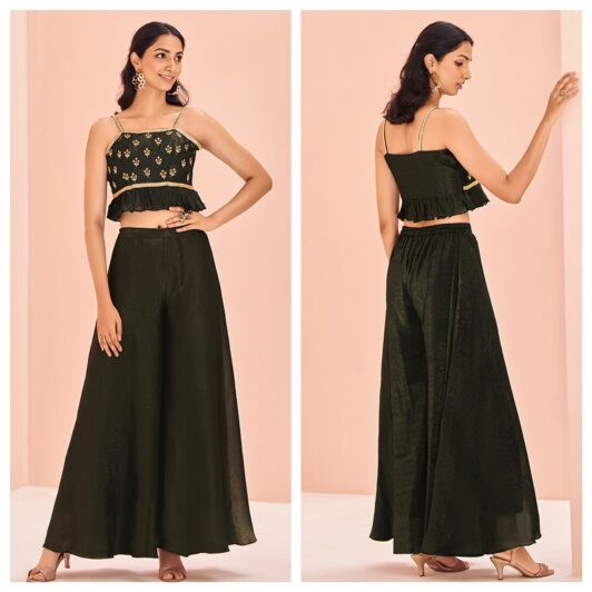 BLACK READY MADE ART SILK SUIT PREORDER SPECIAL ARY16