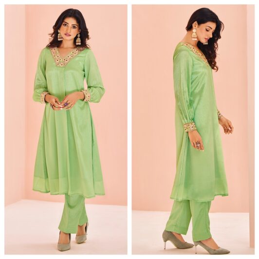 GREEN READY MADE CHINON SUIT PREORDER SPECIAL ARY20