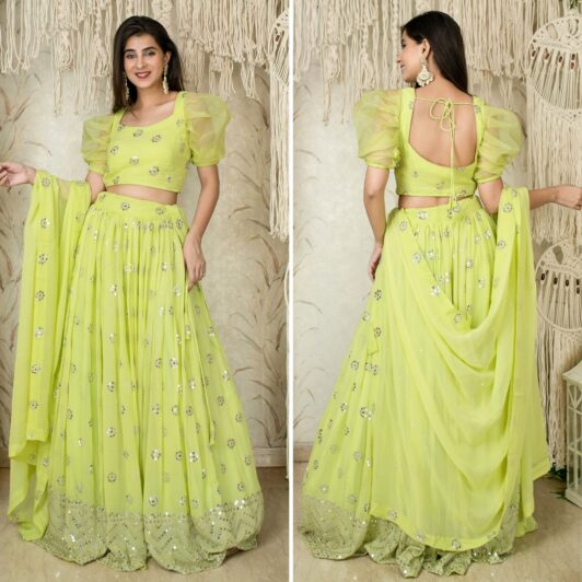 NEON SEQUIN LEHENGA PREORDER SPECIAL ZEE15060NEO