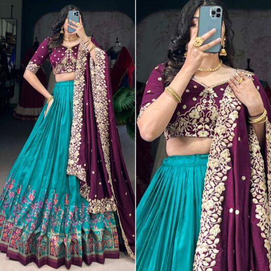 FIROZI SILK LEHENGA PREORDER SPECIAL LNB1238FRZ
