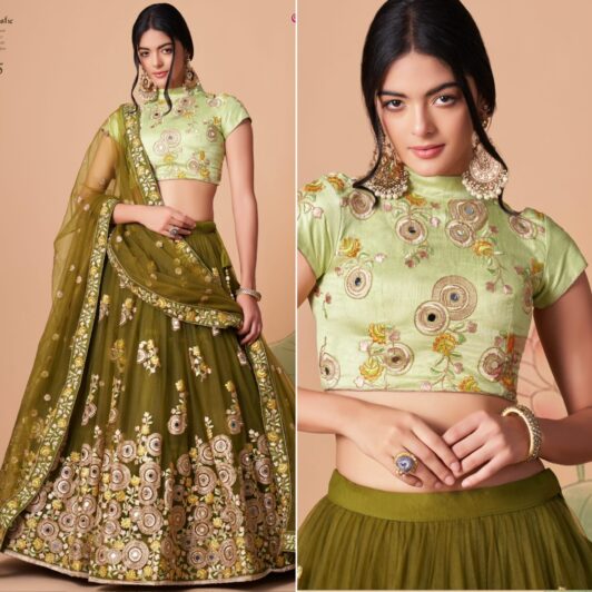 MEHENDI SOFT NET LEHENGA PREORDER SPECIAL ZEE7325