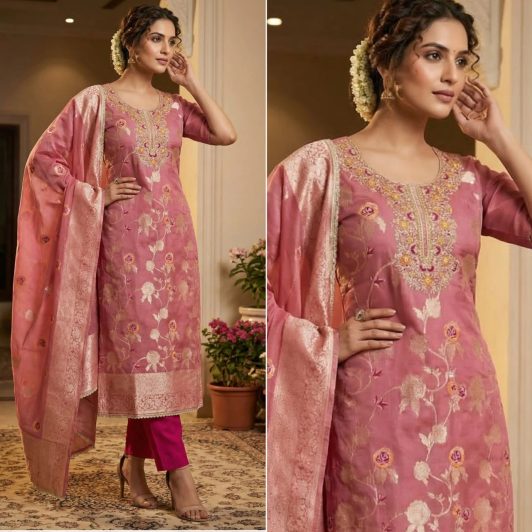 BANARASI COTTON SILK READY MADE PALAZZO SUIT PREORDER SPECIAL AURVOL22D