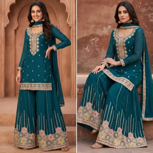 CHINON SILK READY MADE PALAZZO SUIT PREORDER SPECIAL AUR2102