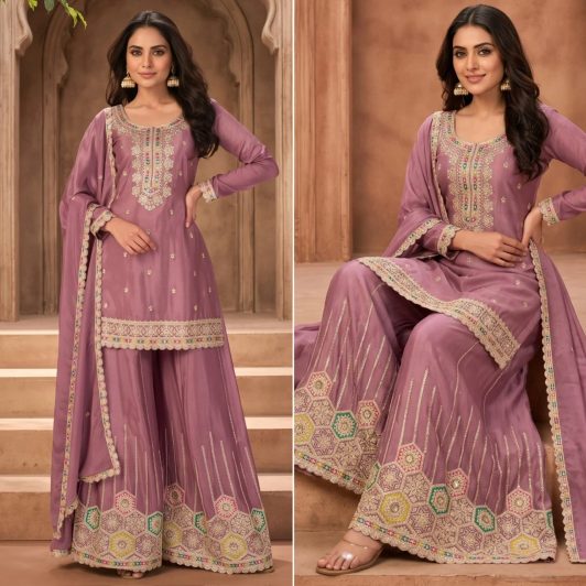CHINON SILK READY MADE PALAZZO SUIT PREORDER SPECIAL AUR2103