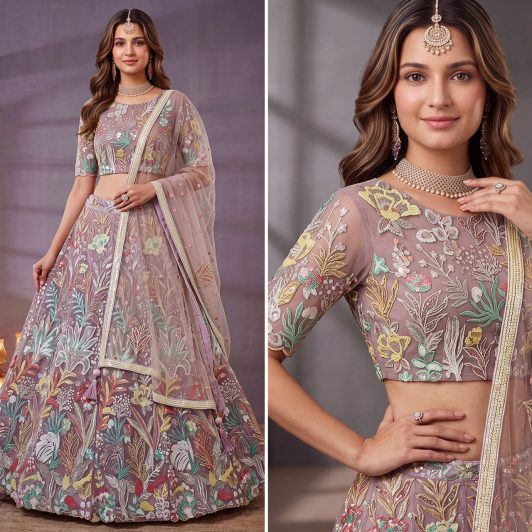 LAVENDER SOFT NET LEHENGA PREORDER SPECIAL ZEE6032LAV