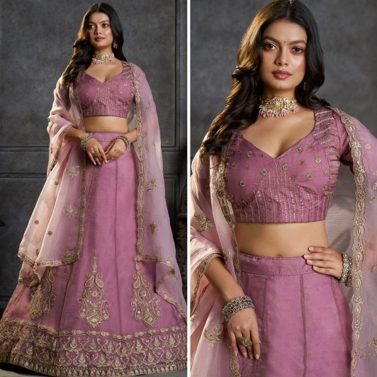 LILAC ORGANZA LEHENGA PREORDER SPECIAL ARY233