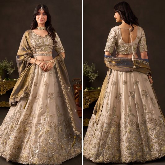 BRONZE GOLD FENDY SILK LEHENGA PREORDER SPECIAL ZEE6029BG